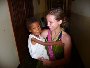 Jeanna with seven year old orphan